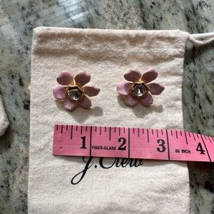 J. Crew pink flower earrings